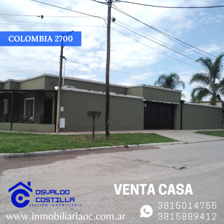 Venta hermosa casa  esquina en Colombia al 2700