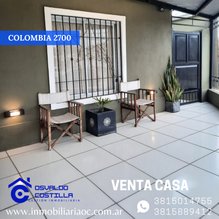 Venta hermosa casa  esquina en Colombia al 2700