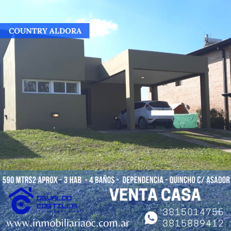 Venta hermosa casa en Country Aldora