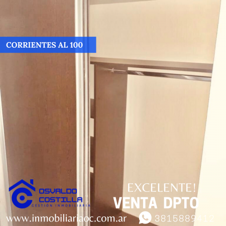 Venta dpto. 1 hab. corrientes  al 100