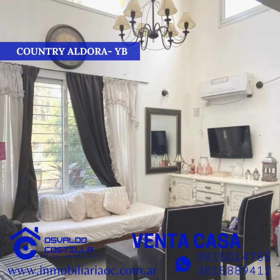 En venta villa familiar de 2 hab. en Country Aldora