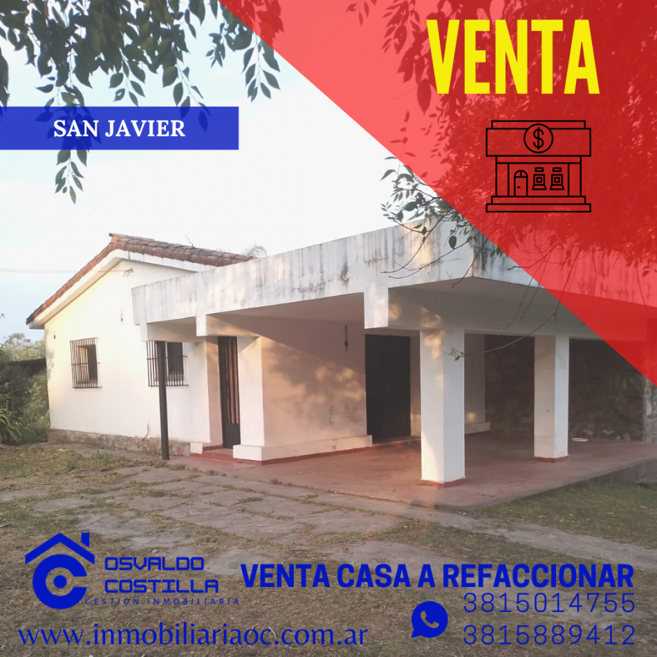 Oportunidad Venta casa a refaccionar cerca del Cristo San Javier - YB