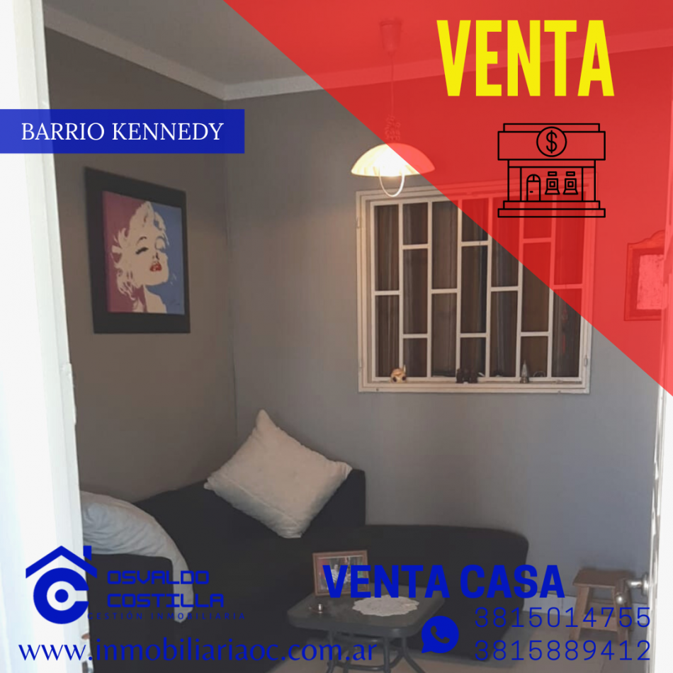 En venta casa de 3 hab. en Barrio Kennedy.