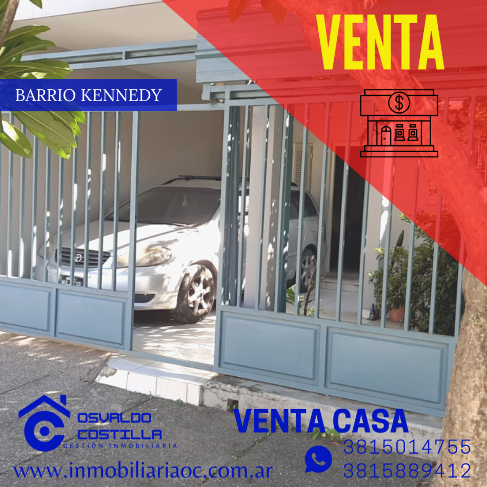 En venta casa de 3 hab. en Barrio Kennedy.