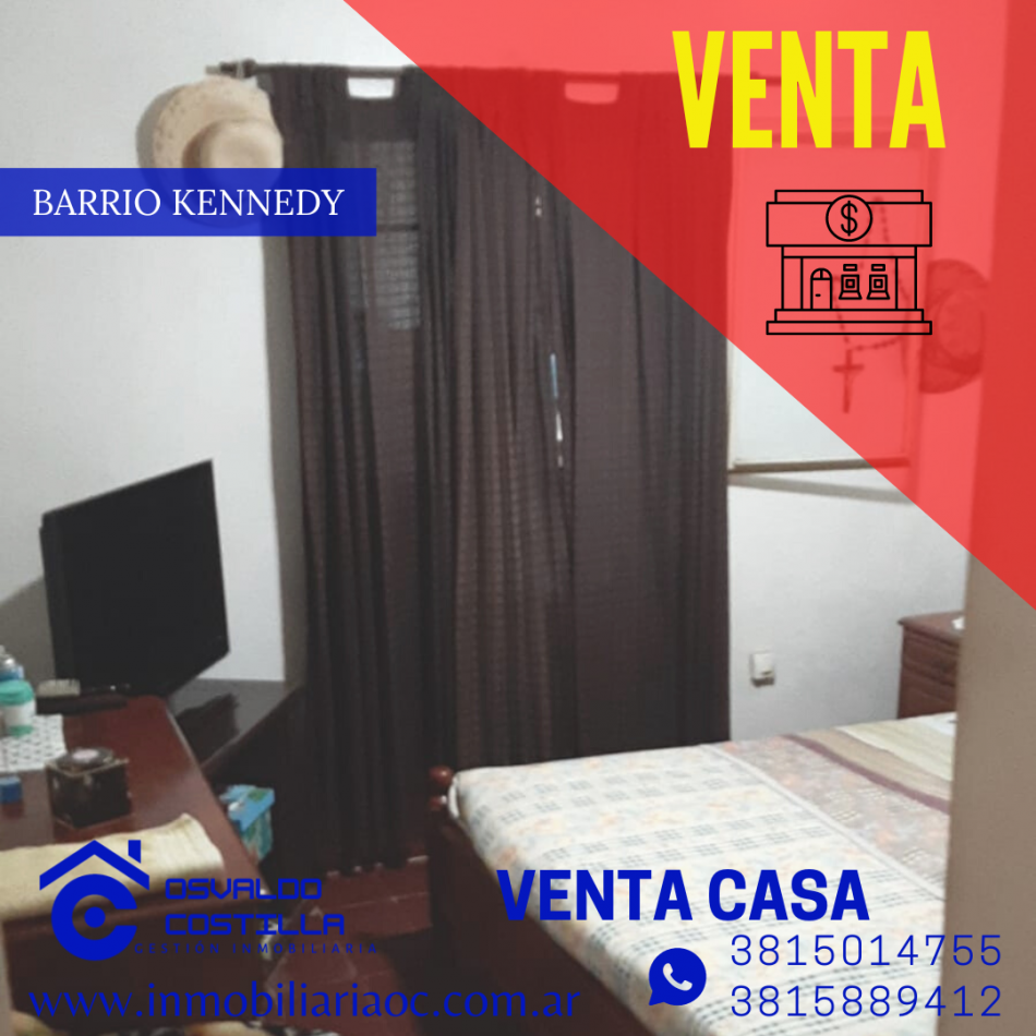 En venta casa de 3 hab. en Barrio Kennedy.