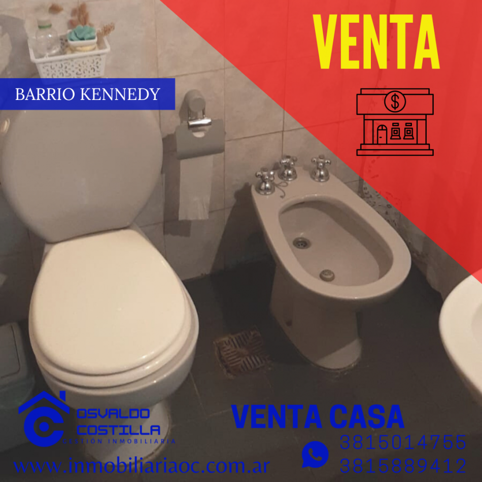 En venta casa de 3 hab. en Barrio Kennedy.