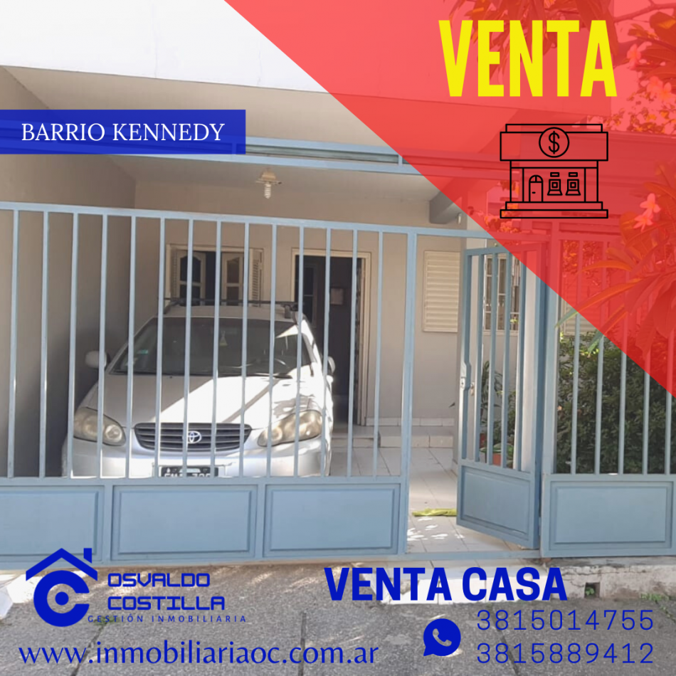 En venta casa de 3 hab. en Barrio Kennedy.