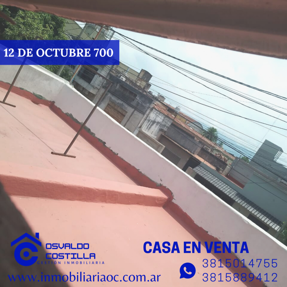 EN VENTA CASA 12 DE OCTUBRE 700. OPORTUNIDAD!!!