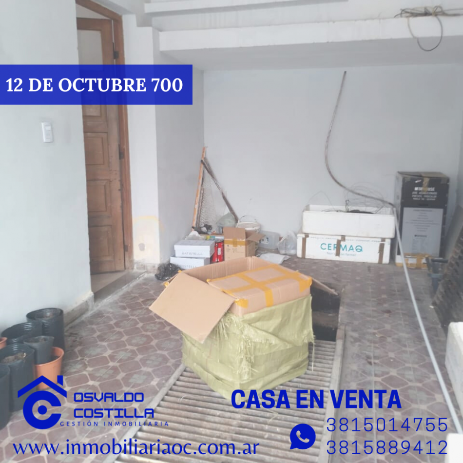 EN VENTA CASA 12 DE OCTUBRE 700. OPORTUNIDAD!!!