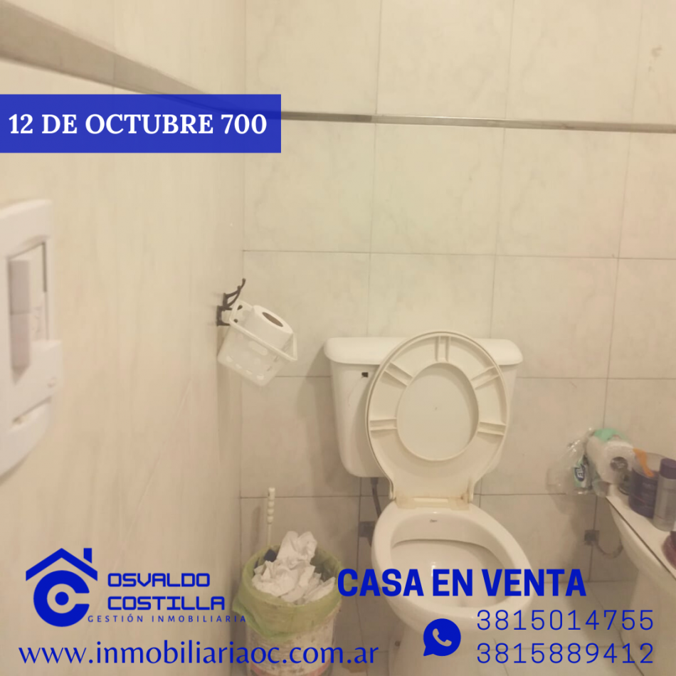 EN VENTA CASA 12 DE OCTUBRE 700. OPORTUNIDAD!!!