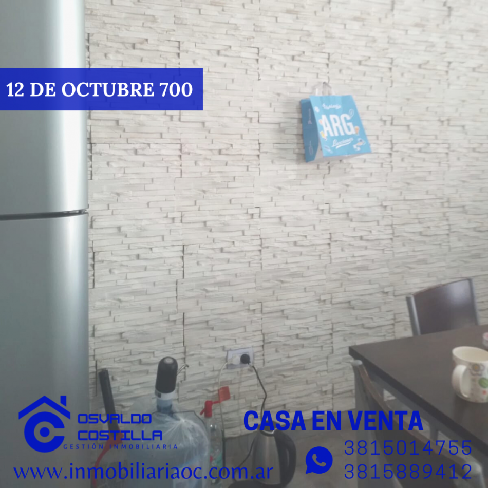 EN VENTA CASA 12 DE OCTUBRE 700. OPORTUNIDAD!!!