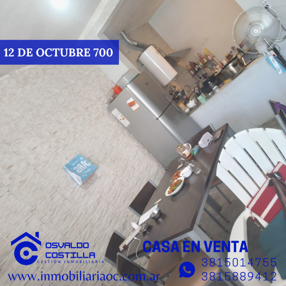 EN VENTA CASA 12 DE OCTUBRE 700. OPORTUNIDAD!!!