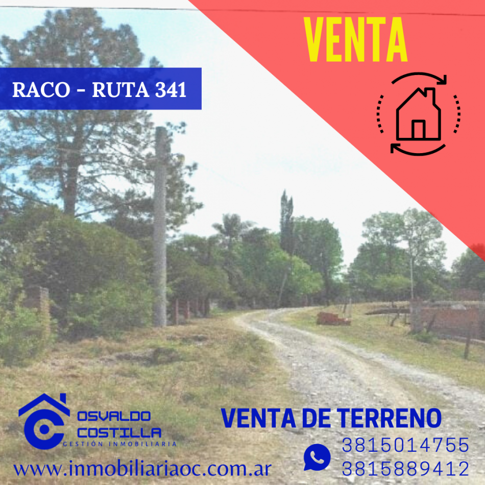OPORTUNIDAD! VENTA DE TERRENO EN RACO ZONA RESIDENCIAL