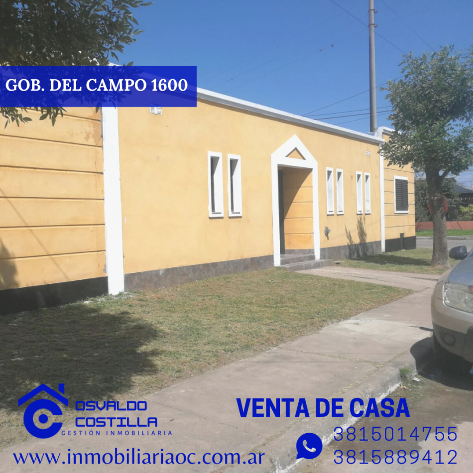 Venta de Hermosa casa alt. Gobernador del campo 1600