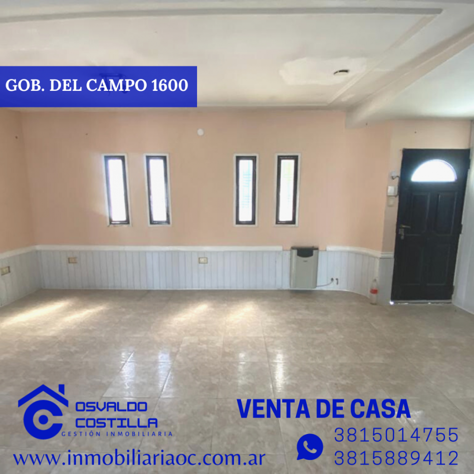 Venta de Hermosa casa alt. Gobernador del campo 1600