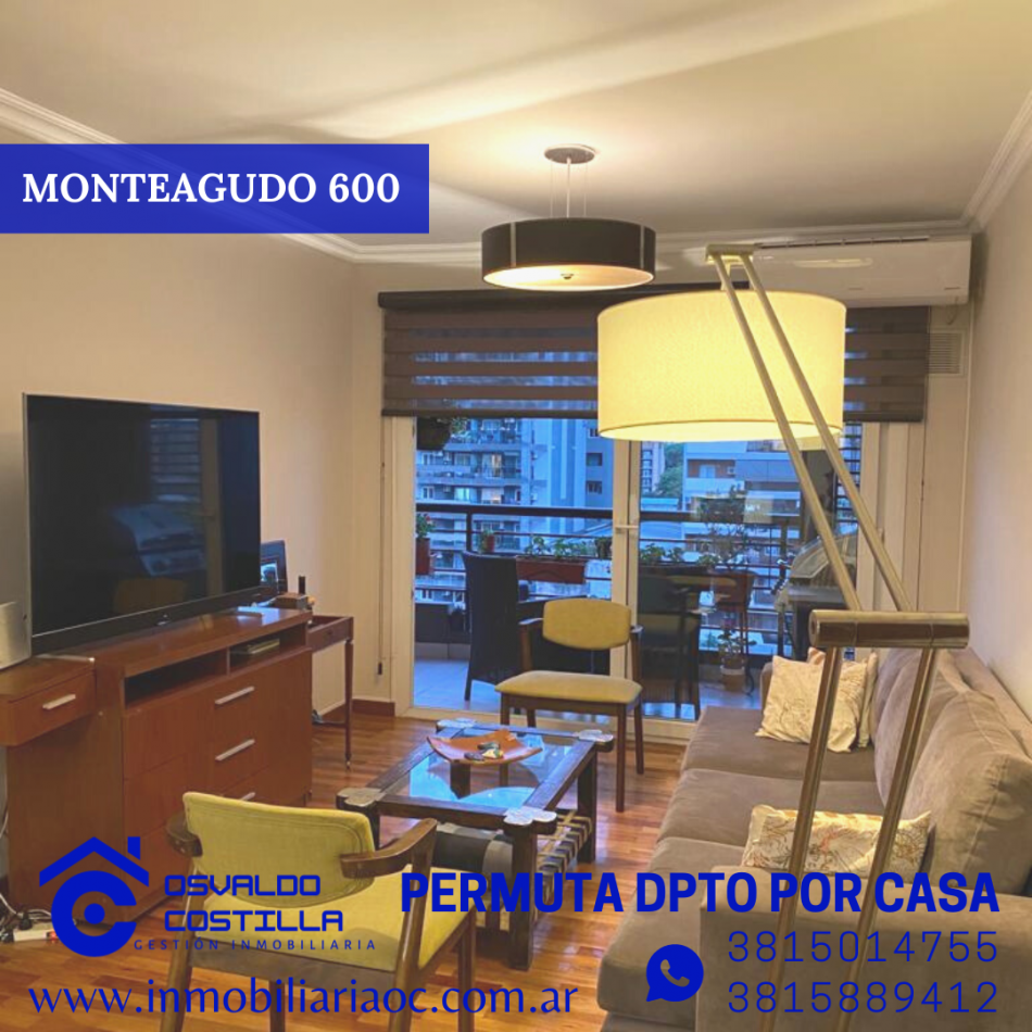 Permuto por casa hermoso dpto. ubicado en Monteagudo al 600