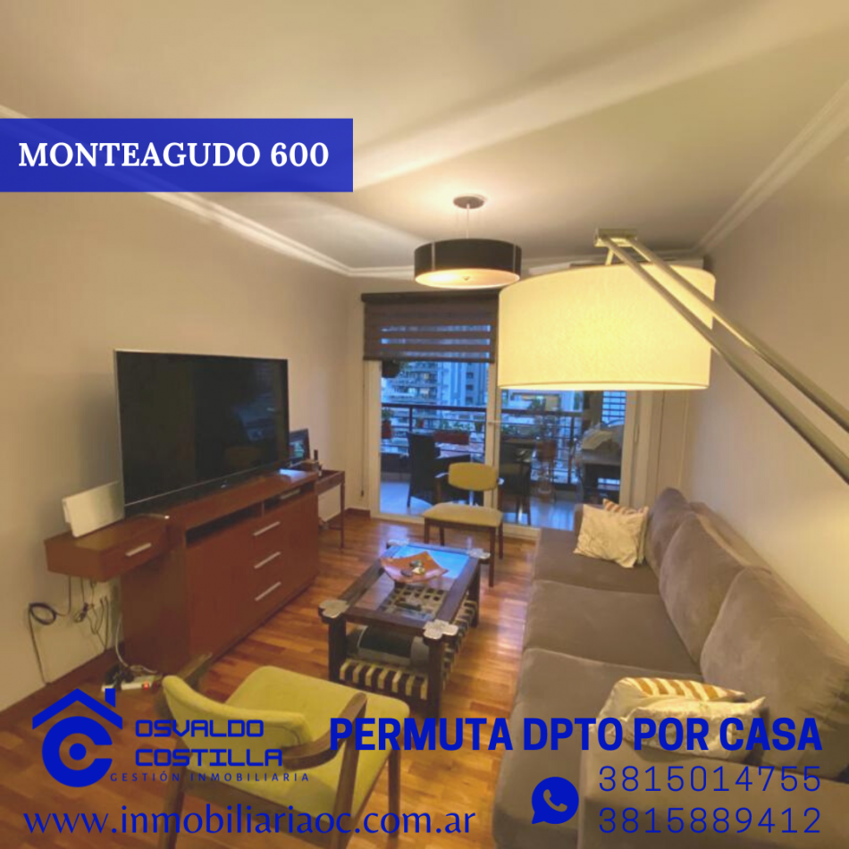 Permuto por casa hermoso dpto. ubicado en Monteagudo al 600