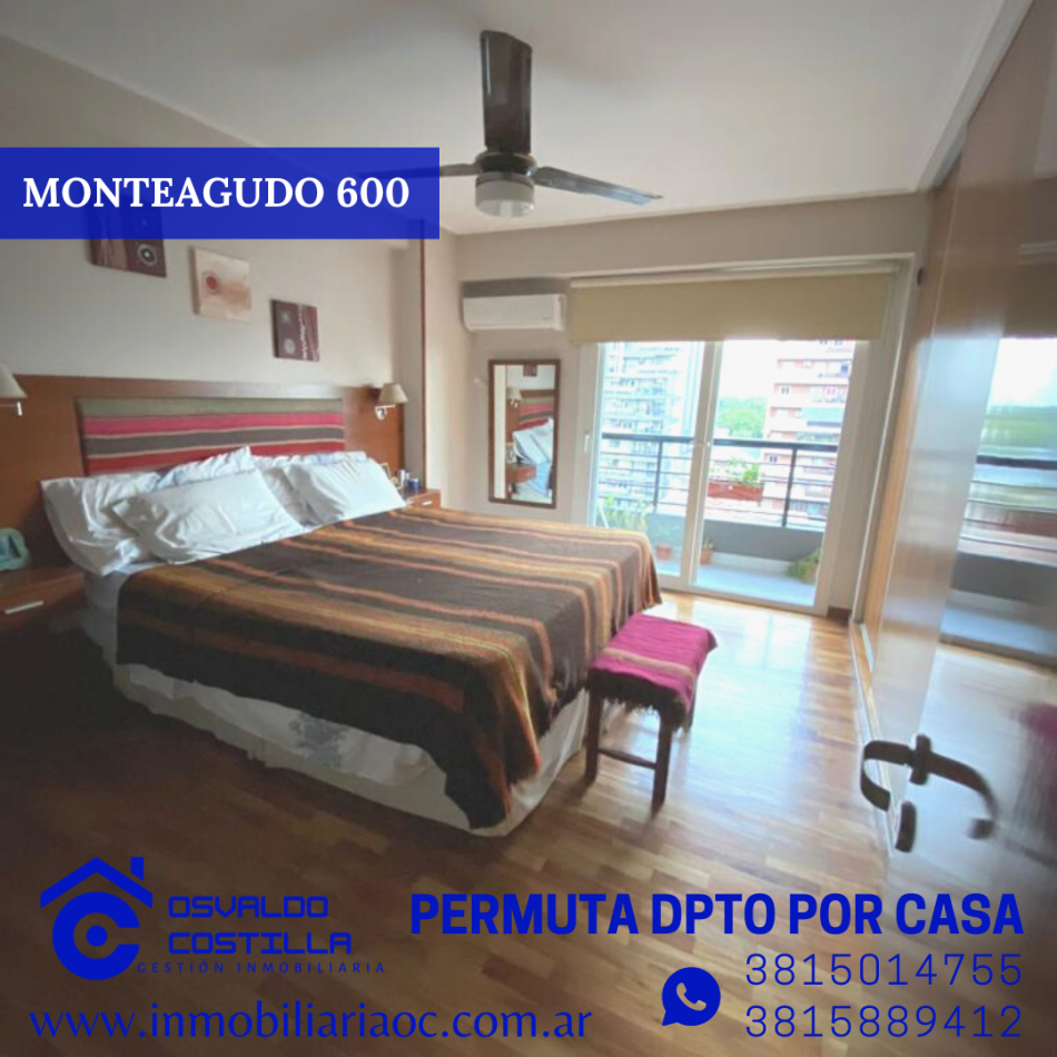 Permuto por casa hermoso dpto. ubicado en Monteagudo al 600