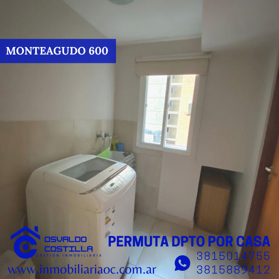 Permuto por casa hermoso dpto. ubicado en Monteagudo al 600