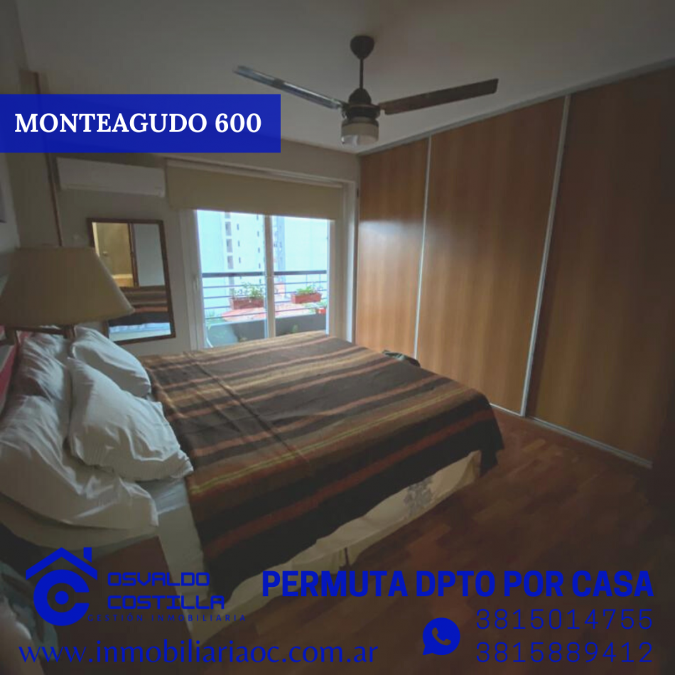 Permuto por casa hermoso dpto. ubicado en Monteagudo al 600