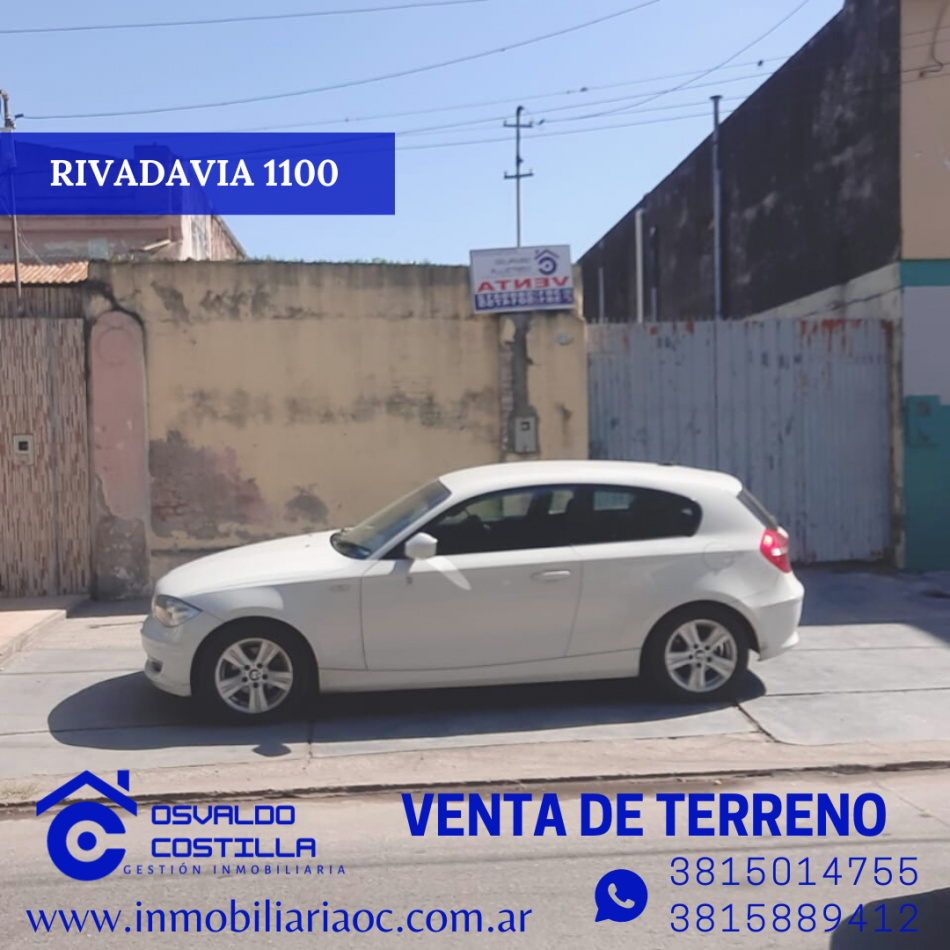 VENTA TERRENO RIVADAVIA 1100