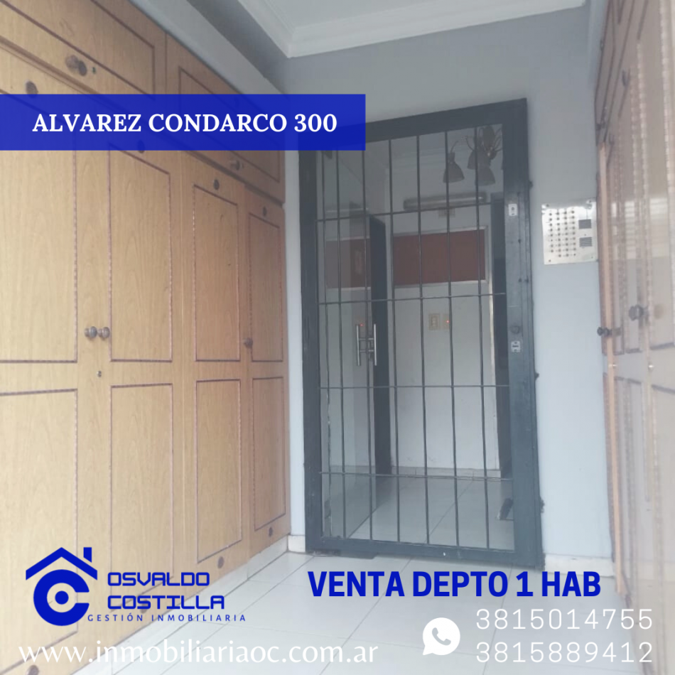 OPORTUNIDAD! DPTO DE 1 HAB UBICADO ALVAREZ CONDARCO AL 300