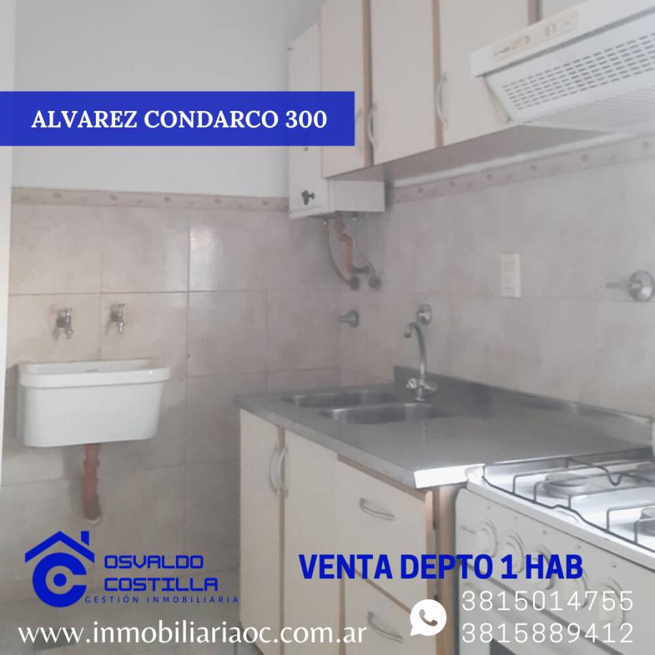 OPORTUNIDAD! DPTO DE 1 HAB UBICADO ALVAREZ CONDARCO AL 300