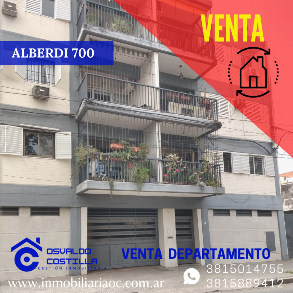 VENTA DE DPTO 2 HAB ALBERDI 700